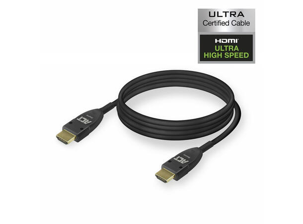 ACT HDMI Hybridkabel 8K - 7,5m HDMI 8K Fiber/kobber Sort 