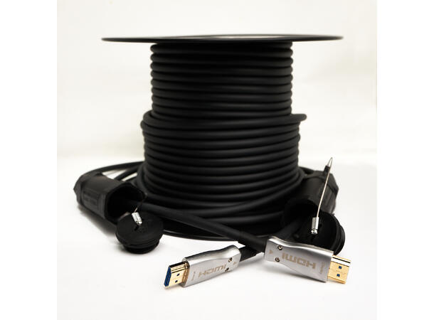 AiC HDMI Armert Hybrid 4K -  50 m HDMI 2.0 18Gbps 