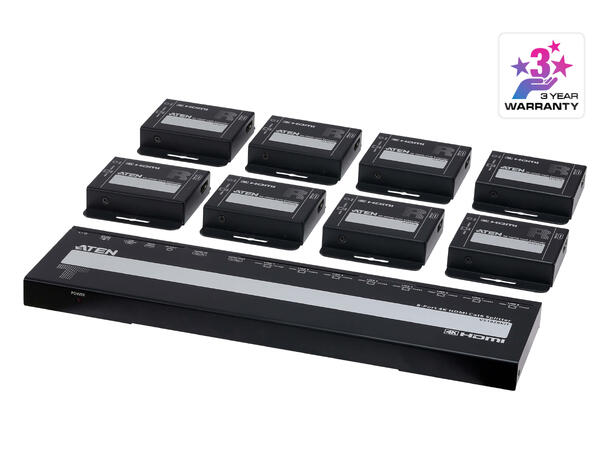 Aten Splitter 8-p HDMI Cat6 4K PoC EDID 