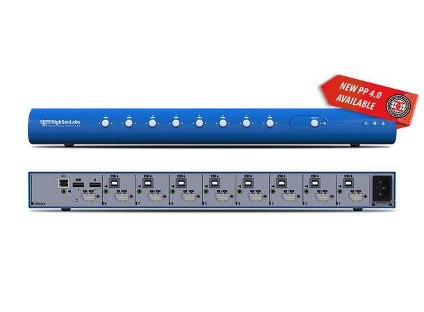 HighSecLabs Secure KVM 8p DP/HDMI NIAP PP 4.0 