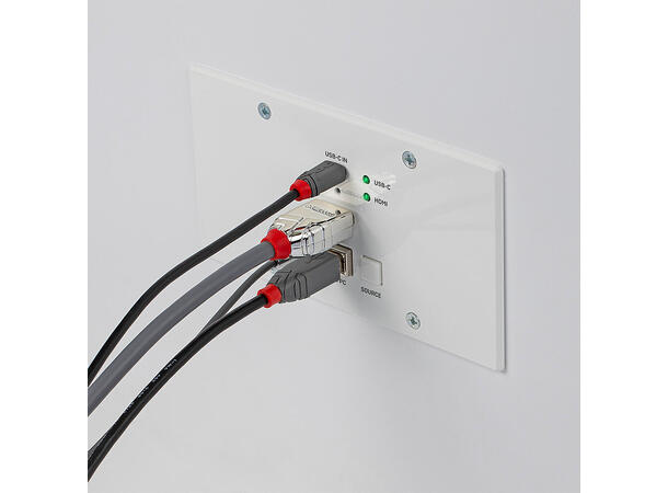 Lindy Extender HDMI USB-C 4K, EU HDBaseT Cat.6 KVM 