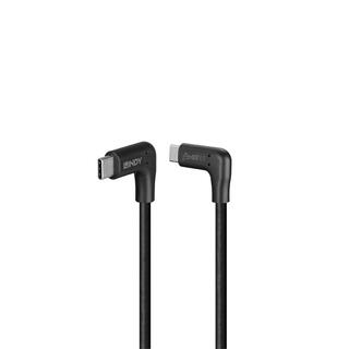 Lindy USB-C kabel 3.2 0,5 m 2x Vinklet USB-C 10Gbps