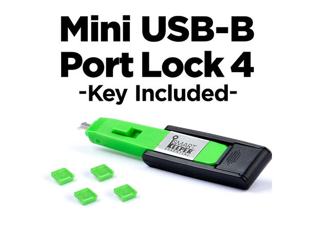 Smartkeeper Essential USB Mini-B - Grønn USB Mini-B 4 låser+ Nøkkel 