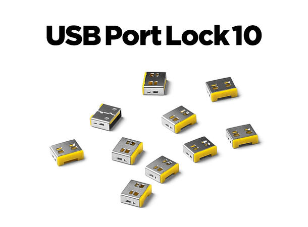 Smartkeeper Essential  USB A Lås - Gul USB A Port Lås - 10stk 