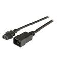 Strømkabel C20 C13 -  1,8 m 3x0,75mm² Sort