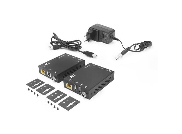 150m CAT6 DisplayPort 4K KVM Extender med USB, IR, RS-232 og HDBaseT