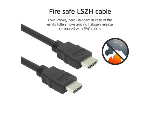ACT HDMI High-Speed LSZH-  2,0 m EMI/RFI Skjermet HDMI Kabel 