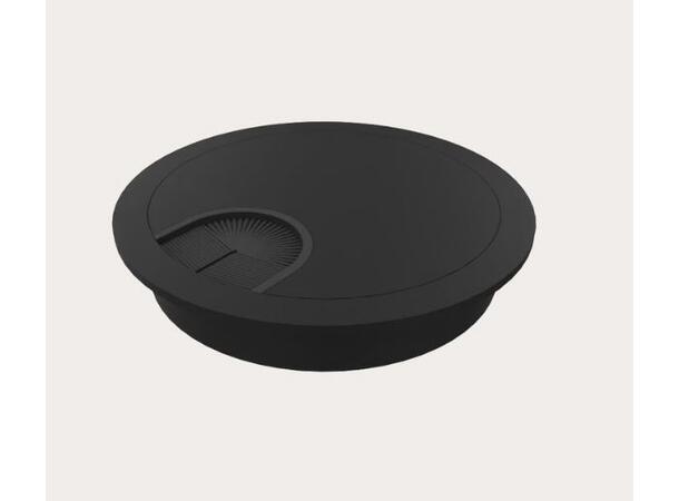 AP Bordgjennomføring, Sort Sort Aluminium ø80mm 