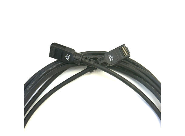 AiC Cat.6A U/UTP Slim-Flex  - 1 m Sort 