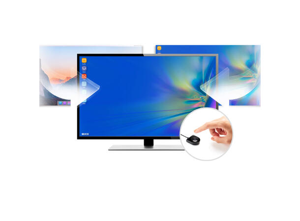 Aten 2 x 2-Port USB 3.0 Dock Switch Power pass through, HDMI output 