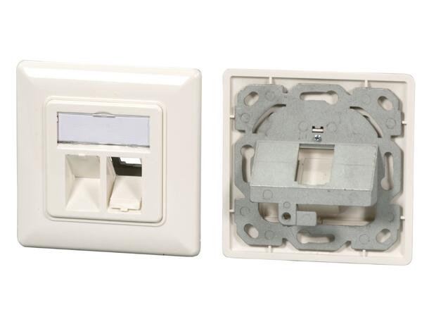 EFB Keystone Ramme 1x Keystones Plast Hvit, RAL9010 