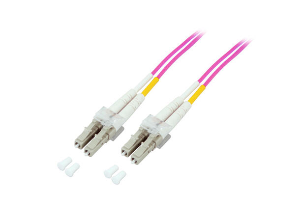 Fiberpatch 50/125 LC-LC -  1,5 m LSZH Multimode Duplex OM4 Fiolett 