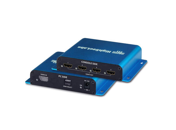 HSL 4-Port  DP/HDMI Splitter 4K60Hz 4:4:4 HDCP1.4/ 2.2 