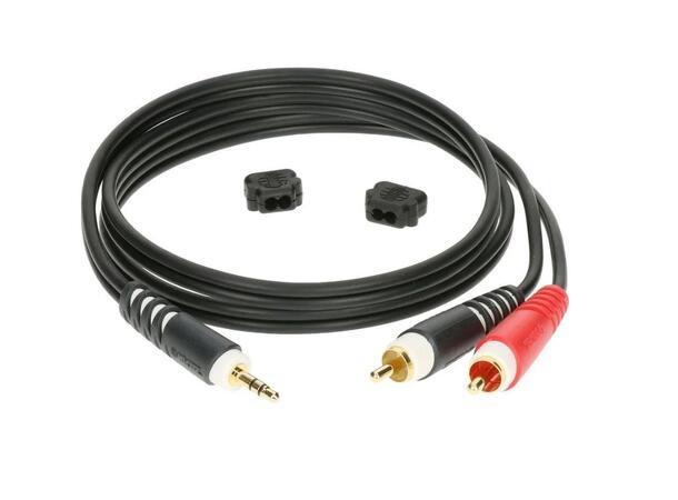 Klotz Audioadapter 3,5 - 2xRCA - 1.0 m 3,5mm plugg til 2x RCA Phono Han 