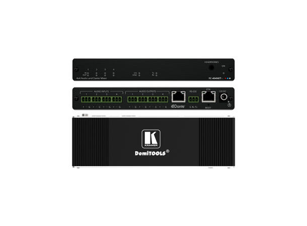 Kramer - FC-404NETxl 4 inn / 4 ut - DANTE og mix - PoE 