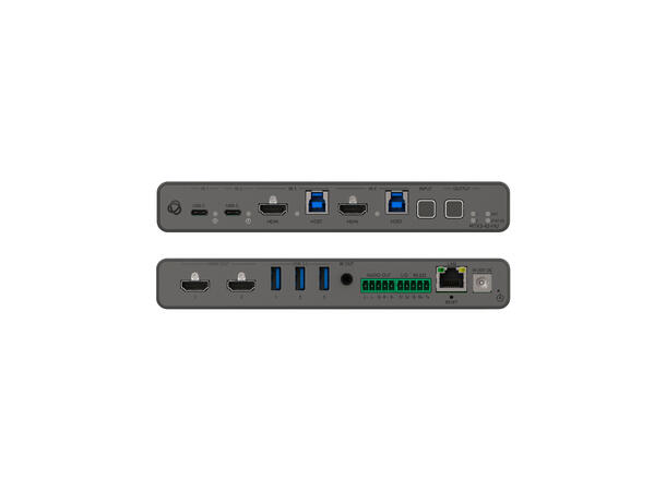Kramer 4x2 USB-C HDMI Matrix-Switch 4K USB, USB-C, HDMI & HDBT-transmitter 