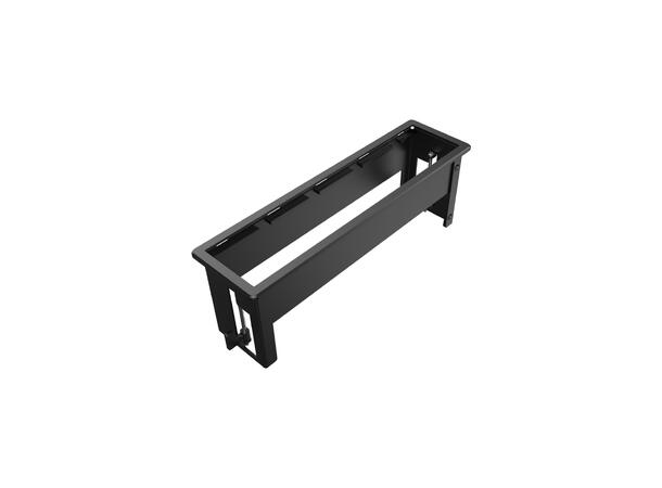 Kramer Bordbrønn 4 moduler- Kasse Sort Cutout 231 x 58 mm Uten lokk 