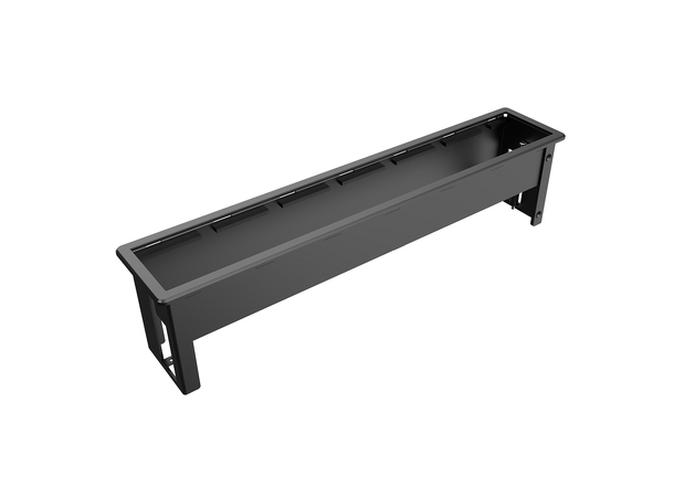 Kramer Bordbrønn 6 moduler- Kasse Sort Cutout 331 x 58 mm Uten lokk 