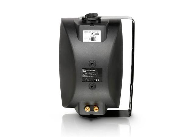 LD Høyttaler Vegg 5,25" Passiv 100V Sort (1 par) inkl. veggfeste 