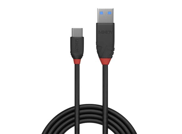 Lindy USB A>C kabel 3.2 0,5m Black Line USB-A USB-C 10Gbps 