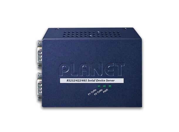 Planet Konverter Ethernet > 2xRS232 10/100TX - RS232/422/485 