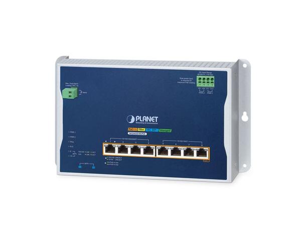 Planet Switch 8-p2.5G 4xPoE+ 2xSFP Industri L3 10Gbps 95W PoE++ Flat/Wall 