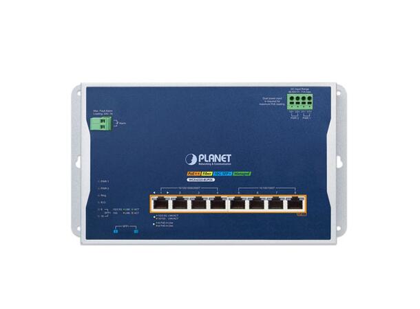 Planet Switch 8-p2.5G 4xPoE+ 2xSFP Industri L3 10Gbps 95W PoE++ Flat/Wall 