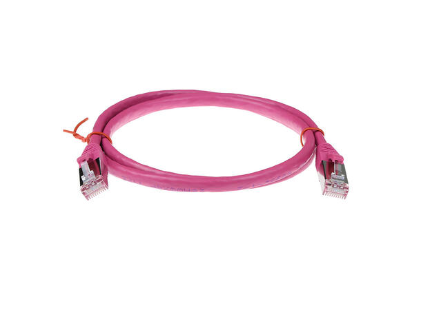 SFTP Patch Cat.6A - 0,5 m Rosa Snagless 500MHz 26AWG 