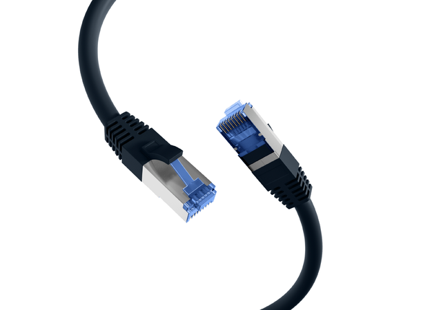 SFTP Patch Cat.6A/ 7 - 10 m Svart LSZH 500MHz 26/7AWG Halogenfri Superflex 