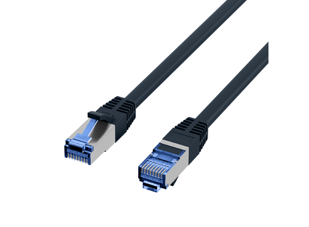 SFTP Patch Cat.6A/ 7 -  5,0 m Svart LSZH 500MHz 26/7AWG Halogenfri Superflex 