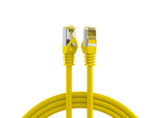 SFTP Patch Cat.7/6A - 10 m Gul LSZH 600MHz 26/27AWG PiMF Halogenfri Snagless 