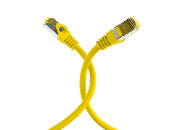 SFTP Patch Cat.7/6A - 10 m Gul LSZH 600MHz 26/27AWG PiMF Halogenfri Snagless 