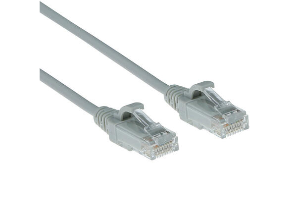 UTP Patch Cat.6 -  10 m Grå LSZH Slim 250MHz 28AWG Halogenfri Snagless 