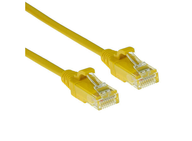 UTP Patch Cat.6 -  10 m Gul LSZH Slim 250MHz 28AWG Halogenfri Snagless 