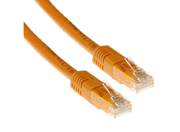 UTP Patch Cat.6 -  5,0 m Oransje Nettverkskabel 250MHz 24AWG 