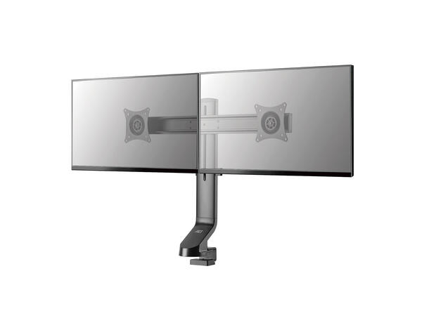 ACT Bordfeste - 2x skjerm 27" Sort Gassfjæring Justerbar høyde Maks 6kg 