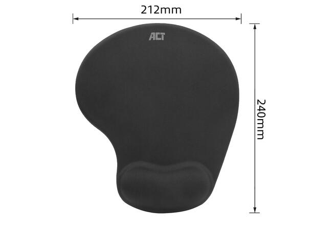 ACT Musematte Comfort Gel Ergonomisk Sort 