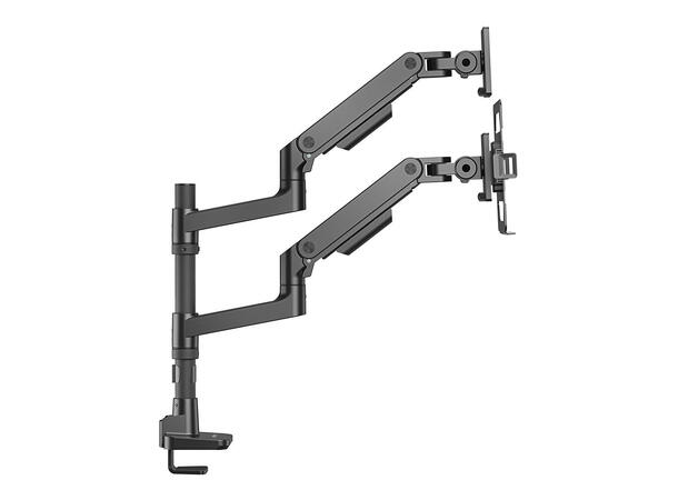 ACT Veggfeste - skjerm 49" Laptop mount Gassfjæret Sort Maks 7 kg 