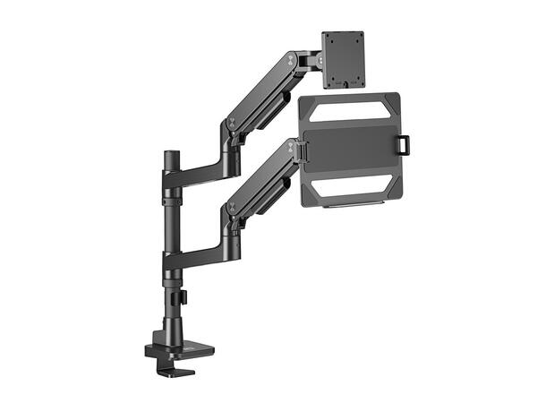 ACT Veggfeste - skjerm 49" Laptop mount Gassfjæret Sort Maks 7 kg 