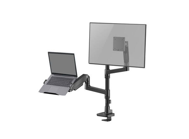 ACT Veggfeste - skjerm 49" Laptop mount Gassfjæret Sort Maks 7 kg 