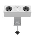 AiC Edge Bord 2xStrøm 2xUSB-C Med skrufeste Hvit 30W