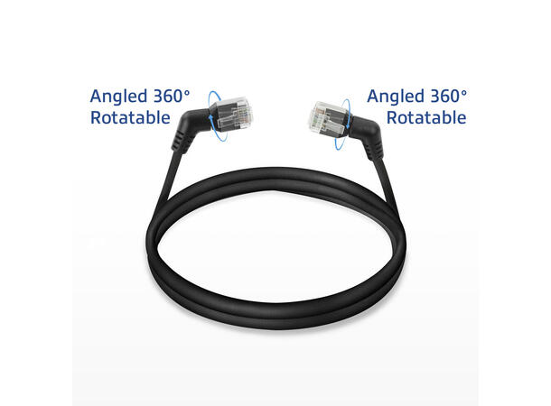 CAT6A Slimline Patchkabel 360° Roterbare RJ45