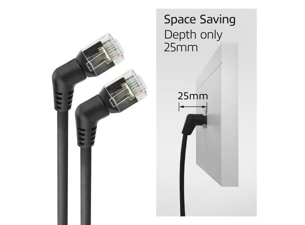 CAT6A Slimline Patchkabel 360° Roterbare RJ45