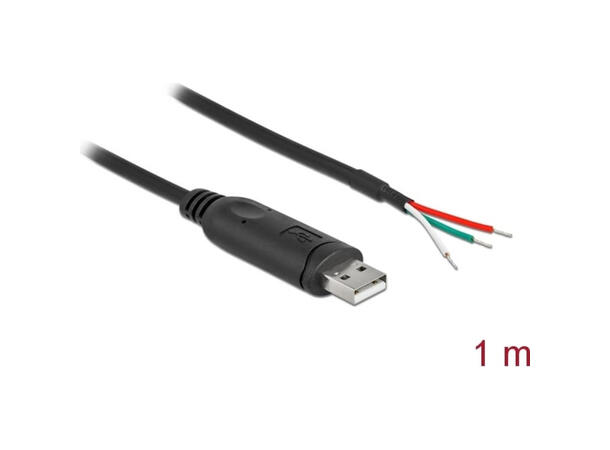 DL USB 2.0 til Seriel RS232 - 1m Chipset FTDI FT232R 