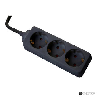 FF E3V30 Strømskinne 3 x strøm 3 m Sort