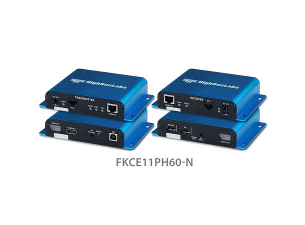 HighSecLabs Office KVM Extender DP/HDMI & USB2 4K60, RS232, Kobbber 100m 