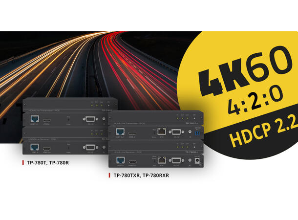 Kramer Extender HDMI Ser IR Tx UHD 4K60 10Gbps 1xHDBaseT Max 100 m Power PoE 48V 