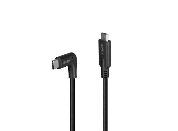 Lindy USB-C kabel 3.2 1 m Vinklet USB-C 10Gbps 