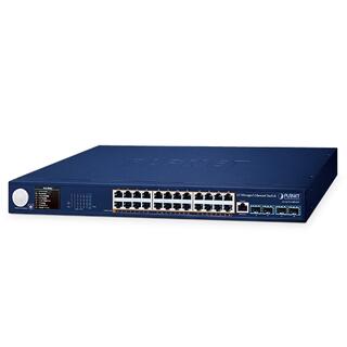 Planet Switch L3 24-p: 24xPoE+,  4xSFP+ Layer3  PoE + Smart LCD Screen