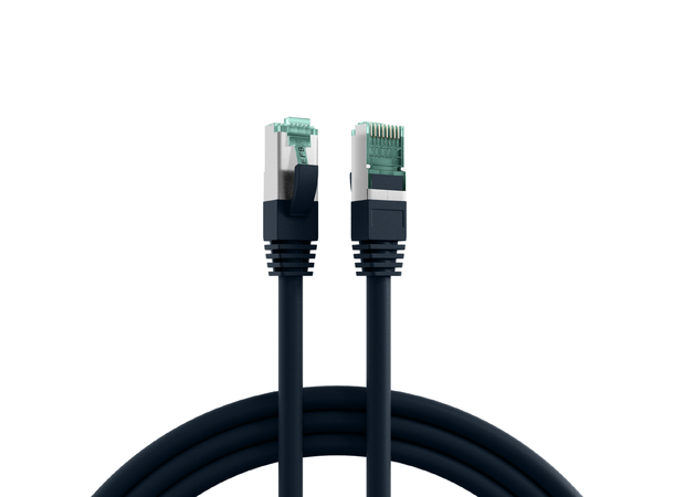 SFTP Patch Cat.6A -  7,5m Sort LSZH 500MHz AWG27/7 